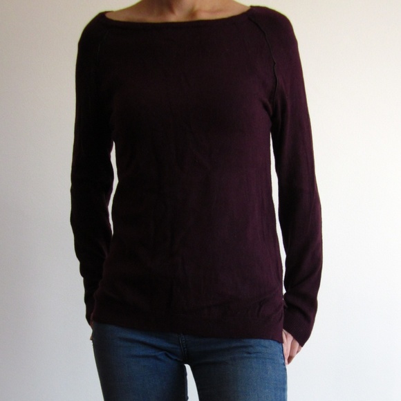Camaïeu - Long sleeve Burgundy Sweater - Picture 2 of 6